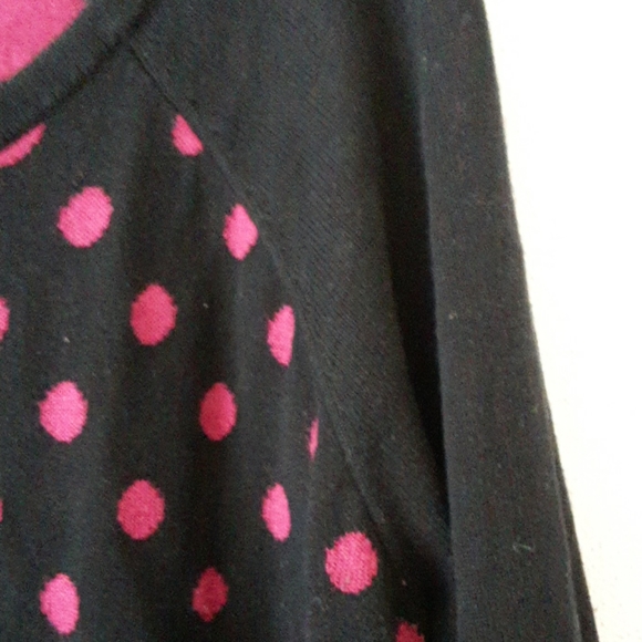 AB Studio poka dot sweater size large - Picture 3 of 5